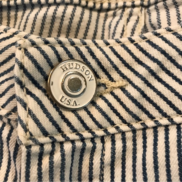 ▪️HUDSON Striped Cuffed Denim Shorts - Picture 6 of 11
